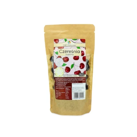 Czereśnia suszona bez dodatku cukru, Pięć Przemian - naturalne suszone owoce.